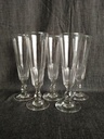 Série de 5 flutes à champagne XIXe siècle