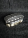 Brosse à cheveux en métal argenté Art Déco 