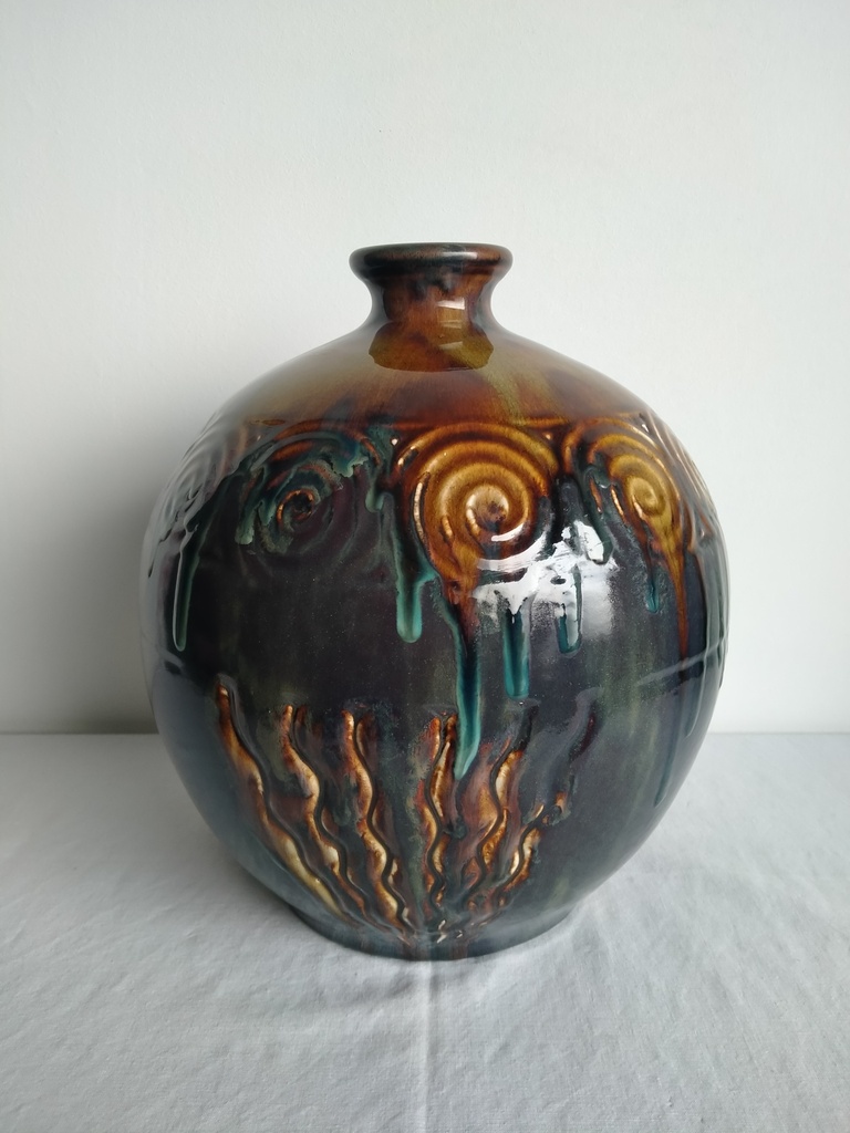 Pied de lampe en céramique Art Déco 