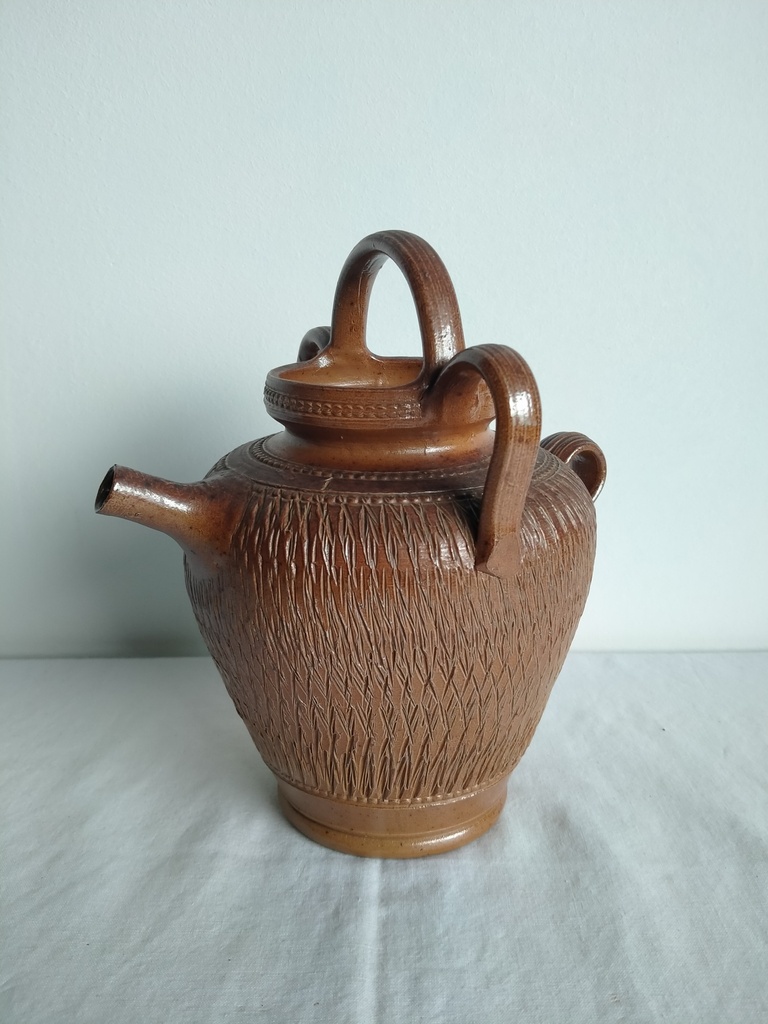 Gargoulette en grès de Beauvais ou Bonny grès émaillé et décoré