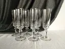 Série de 6 flutes à champagne modèle écaille Baccarat XIXe siècle
