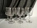 Série de 6 verres à eau modèle écaille Baccarat XIXe siècle 