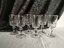 Série de 6 verres à vin blanc modèle écaille Baccarat XIXe siècle 