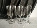 Série de 6 flutes à champagne modèle mirabeau Baccarat XIXe siècle