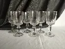 Série de 6 verres à vin blanc modèle mirabeau Baccarat XIXe siècle