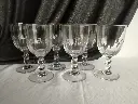 Série de 6 verres à eau modèle gondole double balustre Baccarat XIXe siècle