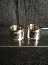 Paire de petits ronds de serviette pour enfant en argent massif 800 