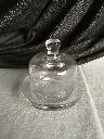 Beurrier individuelle en verre gravé de fleurs 