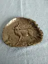 Vide poche en bronze à décor de cerf attribué à Berndorf 