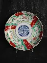 Assiette en porcelaine Imari chinoise XIXe siècle décor d'arbres 