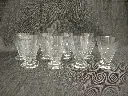 Série de 8 verres à eau conique Art Déco