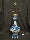 Grand vase en faïence de Delft décor bleu monté en lampe 