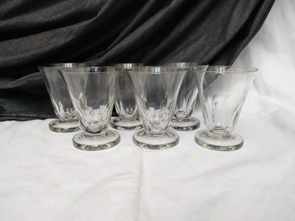Série de 6 verres à eau Art Déco 