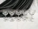 Série de 11 verres à eau en verre taillé années 50-60