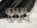 Série de 6 verres à eau modèle gondole double balustre Baccarat XIXe siècle