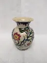 Petit vase en grès Groselle grès d'Alsace à décor de fleurs 