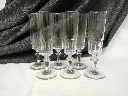 Série de 6 flutes à champagne modèle mirabeau Baccarat XIXe siècle