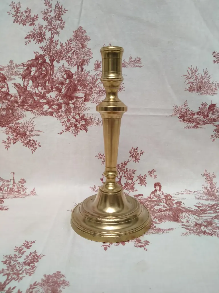 Flambeau Louis XVI laiton / bronze fin XVIIIe siècle