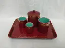 Nécessaire de fumeur en faience de Sarreguemines 