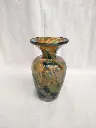 Petit vase Murano ocre et bleu 