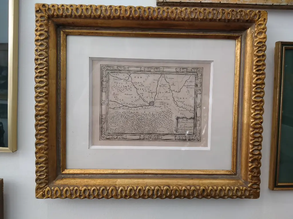 Gravure carte du Gouvernement de Saint Amant datant du XVIIIe siècle