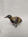 Oiseau caille de Chine en émaux cloisonnés 