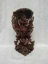 Sculpture balinaise Vishnu et Garouda en bois sculpté 