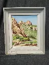 Peinture signée P. Vanhove représentant le Rastel d'Agay dans le massif de l'Estérel dans le Var (école belge)