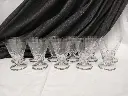 Série de 11 verres à eau conique Art Déco décor écailles 