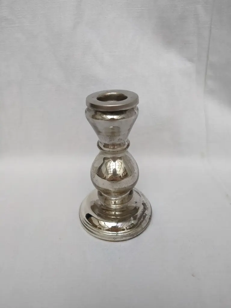 Petit bougeoir églomisé avec sa bobèche 