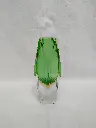 Vase soliflore Murano par Flavio Poli Sommerso vert