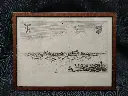 Gravure vue de la Bassée datant du XVIIe siècle extrait du Novum ac magnum theatrum urbium Belgicae Regiae Joan Blaeu Amsterdam 