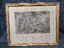 Gravure Mars récompense la valeur par Nicolas Colibert datant du XVIIIe siècle