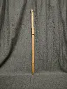 Canne ancienne avec pommeau argent et manche bambou 