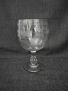 Ancien vase de mariée en verre soufflé à décor fougères