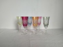 Série de 6 verres colorés, Murano