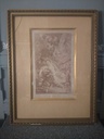 Gravure à la sanguine, Deux Amants, François Boucher, Gilles Demarteau, XVIIIe siècle