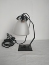 Lampe Art Déco piètement en métal et tulipe en verre