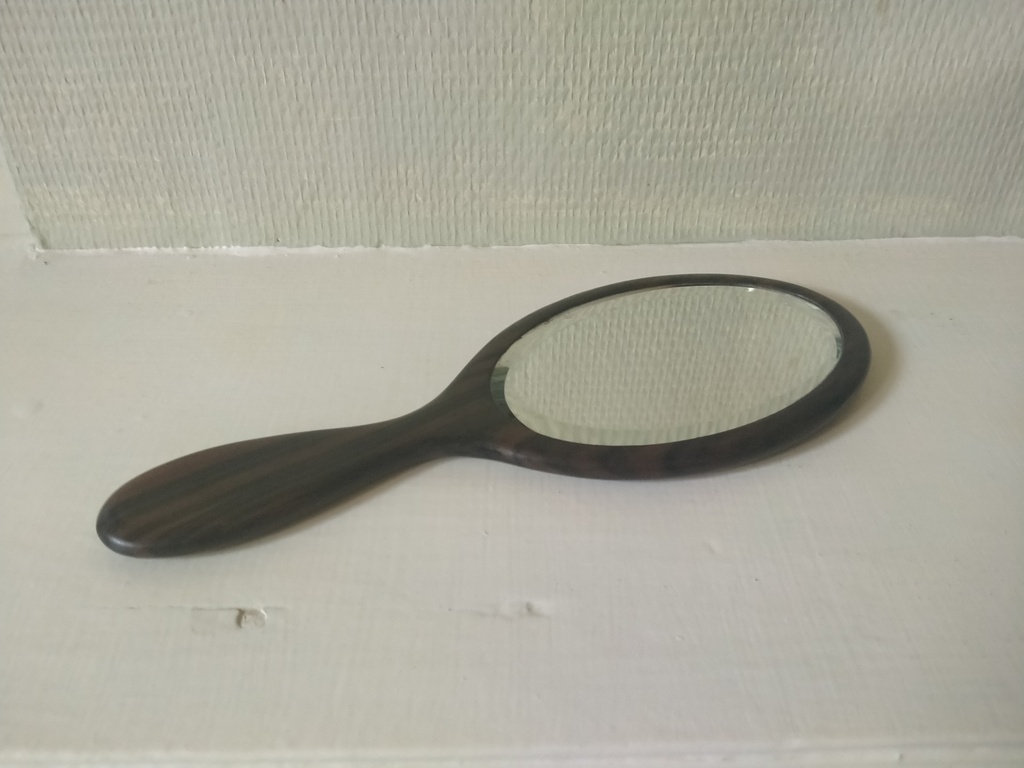 Miroir à main en palissandre
