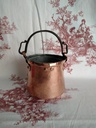 Chaudron ou pot à sauce en cuivre étamé 