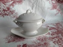 Ancien moutardier en porcelaine en forme de soupière vers 1900