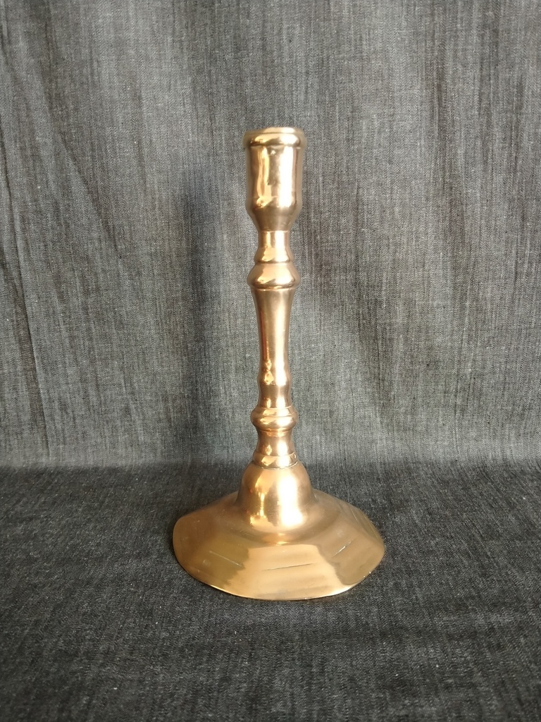 Flambeau bronze / laiton cuivré Louis XV, milieu XVIIIe siècle