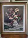 Nature morte aux deux bouquets signée Firmin Verhevick