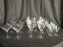 Partie de service de verres en cristal de Boussu