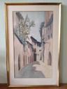 Aquarelle vue d'une ruelle d'Espagne