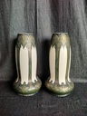 Paire de vases Art nouveau en faïence 
