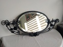 Miroir ovale Art Déco en fer forgé 