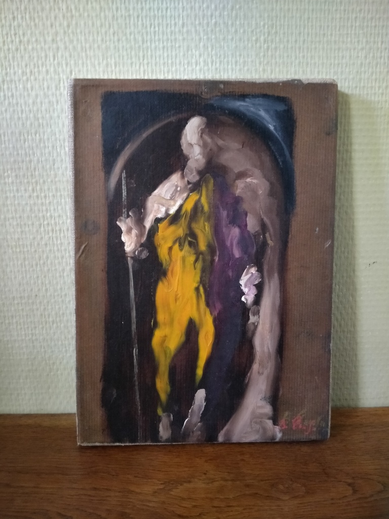 Peinture abstraite signée Benoit Cousin 