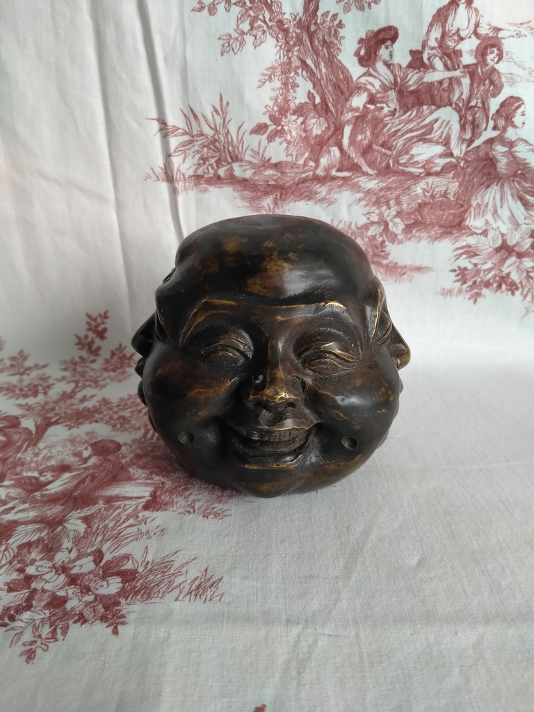 Chine - Sculpture en bronze représentant Bouddha à quatre visages