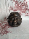 Chine - Sculpture en bronze représentant Bouddha à quatre visages